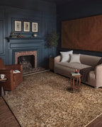 Loloi Magnolia Home by Joanna Gaines Junie Collection JUE-01 Clay/Natural 7'-10" x 7'-10", .38" Pile Height, Round Area Rug