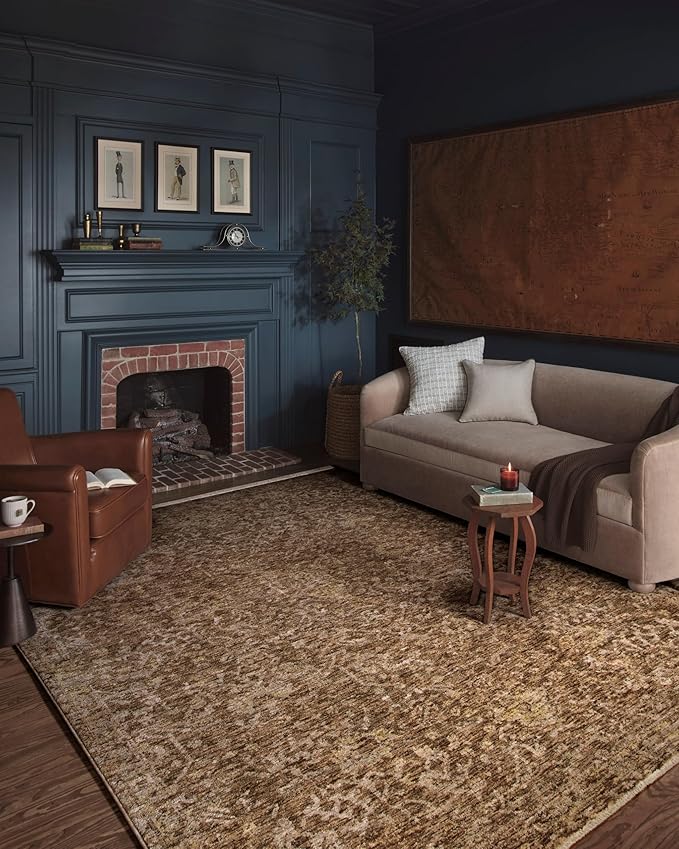 Loloi Magnolia Home by Joanna Gaines Junie Collection JUE-01 Clay/Natural 2'-0" x 3'-0", .38" Pile Height, Accent Rug