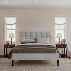 Lavish Home End Tables with Drawer - Set of 2 Sofa or Bedside Tables with Storage Shelf - Shaker Style Wooden Nightstand or Side Table Pair (Brown)