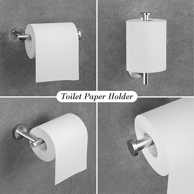 10-Pieces Brushed Nickel Bathroom Accessories Set, Stainless Steel Bathroom Hardware Set, Bath Towel Bar Set, Towel Racks for Bathroom Wall Mounted.