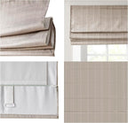 Madison Park Galen Cordless Roman Shade, 29"W x 64"H, Sheen Taupe – Room Darkening, Thermal Insulated, Energy Efficient Window Blind with Subtle Sheen Basketweave Fabric for Privacy