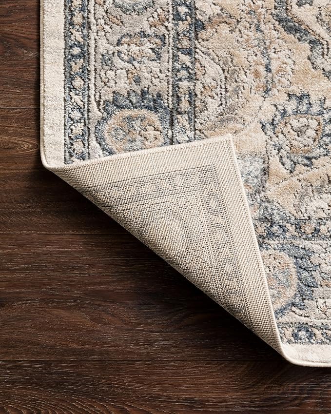 Loloi Teagan Collection TEA-01 Natural/Lt. Grey 2'-8" x 7'-6" Runner Rug, Large, Soft Neutral Rug, High-Traffic for Living Room, Bedroom, Home Office, Dining Area