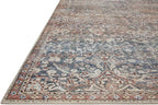 Loloi Chris Loves Julia Jules Collection JUL-06 Denim/Spice 5'-0'' x 7'-6'', .13" Pile Height, Area Rug