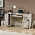 Sauder Edge Water Computer Desk with Storage Drawers, Home Office Desk, in Chalked Chestnut finish