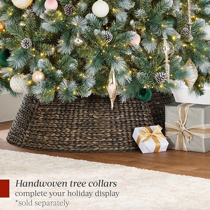 Best Choice Products Full Scotch Pine Christmas Tree, 6ft Pre-Lit Frosted Holiday Decor w/ 1,200 Twinkling Micro LED Lights, 2-in-1 White & Multicolor