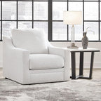 Signature Design by Ashley Maitelynn Contemporary Upholstered Chair with Non-Skid Legs, White
