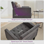 TYBOATLE Accent Chairs Set of 2, Mid Century Modern Upholstered Tufted Living Room Chair for Bedroom, Armchair for Waiting Room, Reading Chair for Office, Grey