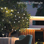 Enbrighten Globe Outdoor String Lights, 44ft, 12 Large 4in Round Bulbs, 2700K Warm White LED, Waterproof, Patio, Backyard, Garden, Pergola, Balcony, 84331