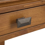 SIMPLIHOME Artisan SOLID WOOD 21 inch Wide Square Transitional End Side Table in Honey Brown for the Living Room and Bedroom