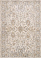 Loloi Teagan Collection TEA-03 Ivory/Sand 6'-7" x 9'-2" Area Rug, Large, Soft Neutral Rug, High-Traffic for Living Room, Bedroom, Home Office, Dining Area