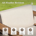 HERA'S HOUSE 8 Pieces Patio Furniture Set, 6 Sectional Outdoor Rattan Wicker Sofas with 2 Ottomans, All Weather Patio Conversation Set with 5.3" Widened Armrest, 10" Premium Ultra Thick Comfy Cushion