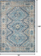 Loloi Skye Collection SKY-03 Denim/Natural 6'-0" x 9'-0" Area Rug