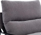 DUOMAY Modern Accent Arm Chair Set of 2, Comfy Linen Lounge Lazy Chair with Metal Leg, Mid-Century Corner Chair for Living Room Bedroom Office Apartment, Grey