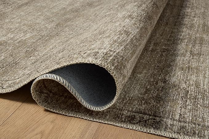 Loloi Amber Lewis Cambria Collection CBR-01 Ash/Bark 6'-0" x 9'-0" Area Rug Jute, Neutral, Vintage Style, Antique Tone, Living, Bedroom, Dining, Carpet