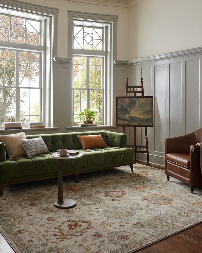 Loloi Magnolia Home by Joanna Gaines Mona Collection MOA-02 Oatmeal/Multi 2'-6" x 10'-0" Runner Rug