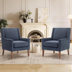 Accent Chairs for Living Room, Mid-Century Wooden Fabric Living Room Chairs, Arm Chair, Side Chairs for Living Room, Bedroom, Reading Nook