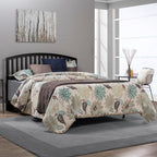 Hillsdale Furniture Carolina Headboard with Rails, Full/Queen, Black