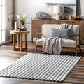 nuLOOM 3'9" x 6' Cozy Plush Area Rug, Machine Washable, Non-Slip, Soft Fluffy Shag Carpet for Living Room Bedroom Kids Room Nursery Home Decor, Kai Silver