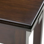 SIMPLIHOME Artisan SOLID WOOD 14 inch Wide Rectangle Transitional Narrow End Side Table in Russet Brown for the Living Room and Bedroom