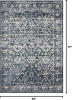 Loloi Magnolia Home by Joanna Gaines Gigi Collection GIG-02 Navy/Stone 4'-0" x 6'-0" Accent Rug