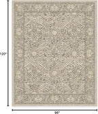 RUGGABLE x Morris & Co Washable Area Rug – Montreal Natural Stone 8x10, Stain-Resistant, Non-Slip – Large Machine Washable Rugs for Living Room, Bedroom, Hallway, Entryway & Office–with Cushioned Pad