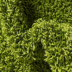 Unique Loom Solid Shag Collection Area Rug (4' 1" Round, Grass Green)