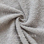 Foindtower Set of 2, Decorative Textured Boucle Throw Pillow Covers Accent Solid Pillow Cases Soft Cozy Couch Cushion Case for Chair Sofa Bedroom Living Room Home Decor 16 x 16 Inch Neutral Grey