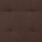 EMMA + OLIVER Quilted Tufted Queen Size Headboard in Dark Brown Fabric