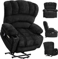 DURASPACE Power Lift Recliner Chair Massage Recliners with Heat, Shell Backrest Lift Chair Recliners for Elderly（Dark Gray）