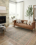 Loloi Angela Rose Aubrey Collection AUB-02 Aqua/Sand 2'-6" x 9'-6", .19" Pile Height, Runner Rug
