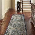 RUGGABLE x Morris & Co Machine Washable Runner Rug – Honeysuckle & Tulip Blue 2.5x10, Stain-Resistant, Non-Slip – Washable Rug for Hallway, Entryway, Living Room & Kitchen–with Cushioned Pad