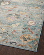 Loloi Margot Collection MAT-06 Denim/Multi 2'-6" x 7'-6" Runner Rug feat. CloudPile, No-Shed Easy Clean Large Patterned Area Rug for Living Room, Bedroom, Dining Area
