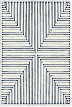 RUGGABLE x Jonathan Adler Machine Washable Modern Area Rug – Inkdrop Slate Blue 6x9, Stain-Resistant, Non-Slip – Medium Rugs for Living Room, Bedroom, Hallway, Entryway & Office–with Cushioned Pad