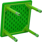 Flash Furniture Wren 24'' Square Green Plastic Height Adjustable Activity Table