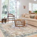RUGGABLE Washable Vintage Area Rug – Kamran Coral 10x14, Stain-Resistant, Non-Slip – Large Machine Washable Rugs for Living Room, Bedroom, Hallway, Entryway & Office–with Standard Pad