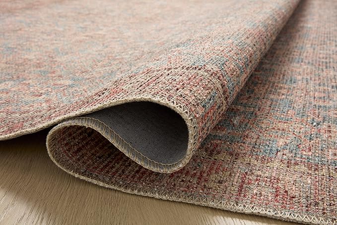 Loloi Angela Rose Aubrey Collection AUB-04 Blue/Terracotta 3'-9" x 5'-6", .19" Pile Height, Accent Rug