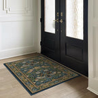 RUGGABLE x Morris & Co Washable Area Rug – Strawberry Thief Indigo 3x5, Stain-Resistant, Non-Slip – Small Machine Washable Rugs for Living Room, Bedroom, Hallway, Entryway & Office–with Cushioned Pad