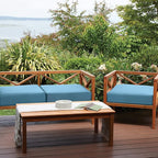 Classic Accessories Ravenna Water-Resistant 48 x 18 x 3 Inch Outdoor Bench/Settee Cushion, Patio Furniture Swing Cushion, Empire Blue, Patio Loveseat Cushion