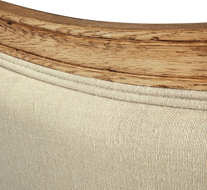 Creative Co-Op Oak & Linen King Size Headboard