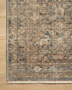 Loloi Amber Lewis Molly Collection MOL-02 Denim/Gold 2'-7" x 10'-0" Low Pile Runner Rug