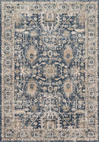 Loloi Teagan Collection TEA-03 Denim/Pebble 3'-4" x 5'-7" Accent Rug, Large, Soft Neutral Rug, High-Traffic for Living Room, Bedroom, Home Office, Dining Area