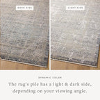 Loloi Amber Lewis Alie Collection ALE-04 Sky/Stone 2'-7'' x 7'-9'', .13'' Pile Height, Runner Rug