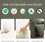 CHITA Swivel Rocker Recliner Chair, Power Nursery Glider Recliner, Nursery Rocking Chair with Adjustable Power Headrest, FSC Certified, Solid Wood Base, Moss Green