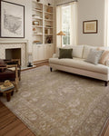 Loloi Chris Loves Julia Louisa Collection LOI-04 Taupe/Gold 5'-3" x 7'-6", .38" Pile Height, Area Rug