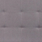EMMA + OLIVER Quilted Tufted Queen Size Headboard in Light Gray Fabric
