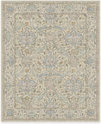 RUGGABLE x Morris & Co Washable Area Rug – Montreal Natural Blue 8x10, Stain-Resistant, Non-Slip – Large Machine Washable Rugs for Living Room, Bedroom, Hallway, Entryway & Office–with Cushioned Pad