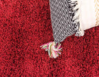 Unique Loom Solid Shag Collection Area Rug (10' x 13' 1" Rectangle Cherry Red)