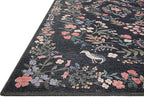 Loloi Rifle Paper Co. Maison Collection MAO-04 Tuileries Black 7'-6" x 9'-6", .19" Pile Height, Area Rug
