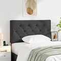 Twin Upholstered Headboard, Twin Head Board Only for Bed Frame from 27”-41”, Adjustable Height Twin XL Headboards with Durable Wood Legs, Fabric Bed Board in Modern Button Design, Dark Grey