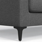 SIMPLIHOME Ava Corner Sectional Sofa in 100% Recycled Polyester Tightly Woven Performance Fabric, Pebble Grey, 102-inches Wide, Handcrafted Mid-Century Modern Style L-Shaped Couch for Living Room